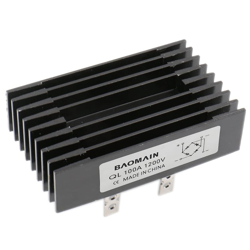 Baomain 100A Amp 1200V Volt Diode Bridge Rectifier Metal QL100A