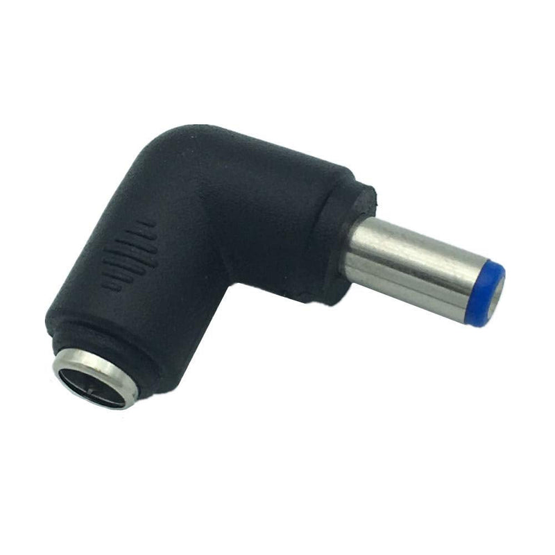 Traovien 2Pcs 5.5mm x 2.1mm Female to Male Plug 90 Degree Angle DC Power Converter Adapter for Universal Laptop Interface Power Cable Connector