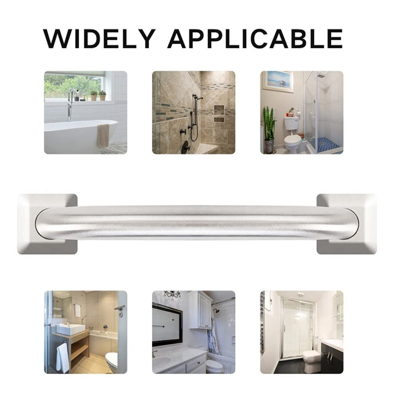 Bathroom Grab Bars Stainless Steel Handrail ADA Compliant 500lbs bathtubs and Showers Toilet Handle Safety for Handicap, Elderly, Disabled, Injury (12 inches) 12 inches