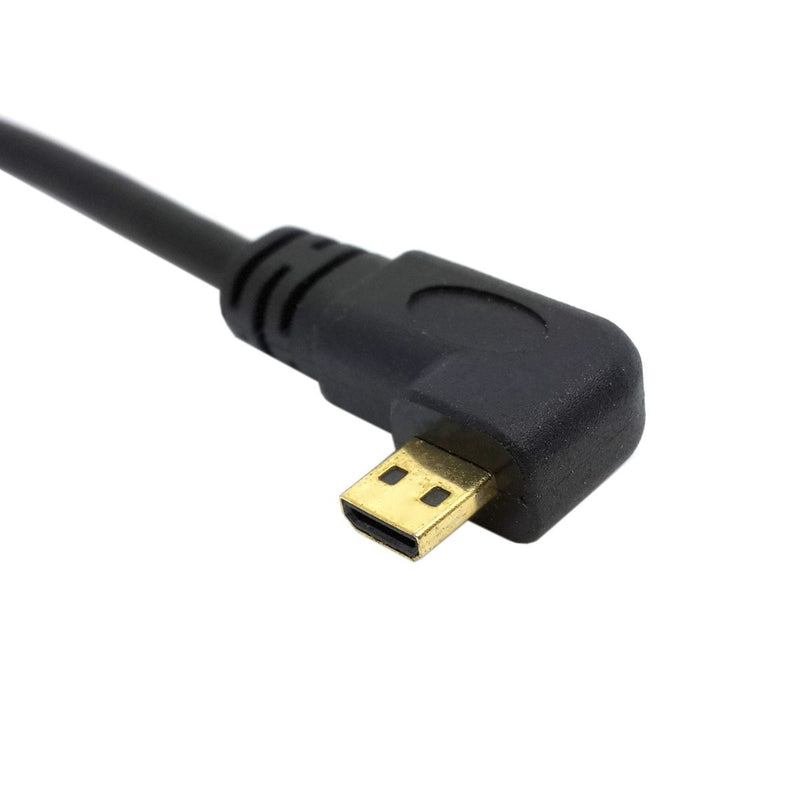 CY Right Angled 90 Degree Micro HDMI to HDMI Male HDTV Cable 150cm for Cell Phone & Tablet 1.5m