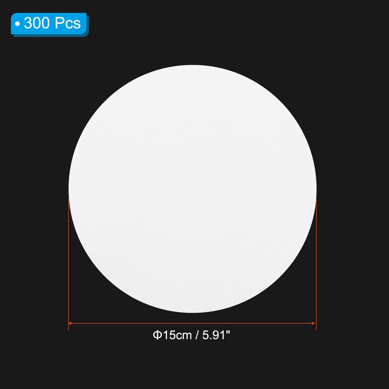 PATIKIL 300pcs 15cm Quality Filter Paper Circles Medium Speed Round Laboratory Filter Paper Chemical Industrial Oil Test Funnel Filter Paper