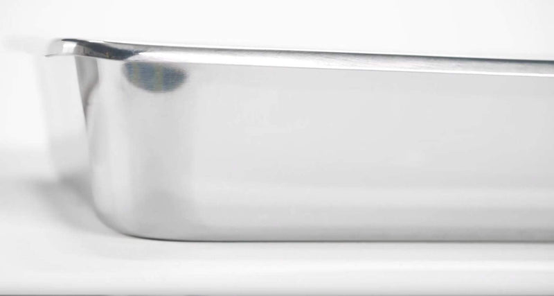 Grafco Instrument Catheter Tray with Strap Handle, Stainless Steel, 8-7/8 x 5 x 2", 3255