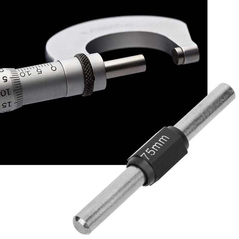 External micrometer standard calibration block, universal stainless steel calibration rod (25/50/75/100mm) for checking detection (75mm) 75mm
