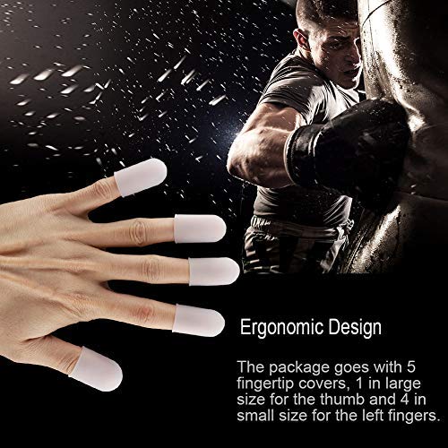 5pcs Silicone Finger Protector Thumbs Cover Fingertip Gloves for Heat Cooking Baking Barbecue B
