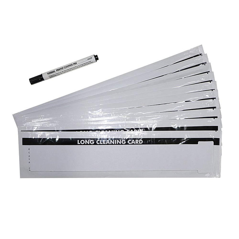 Enduro/Duo, Dio Pro/Duo, Enduro3e Le, Mc200/Duo, Rio Pro Le, Rio Pro 360 ID Card Printer Cleaning Kit, Pack of 10 Long T Cards and 1 Cleaning Pen CK-3633-0053