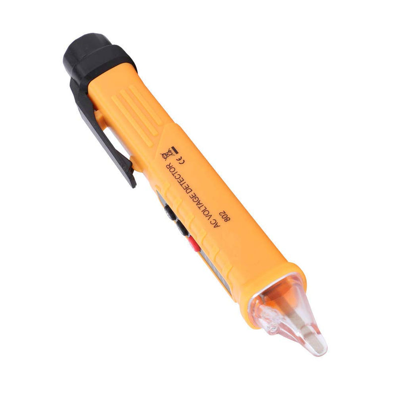 Test Pencil Electric Meter Voltage Detector High Accuracy Sensitivity Tester Pen High Precision Smart Electroscope with Dual Voltage Range 48 to 1000V 12 to 1000V for Line Detection(Yellow)