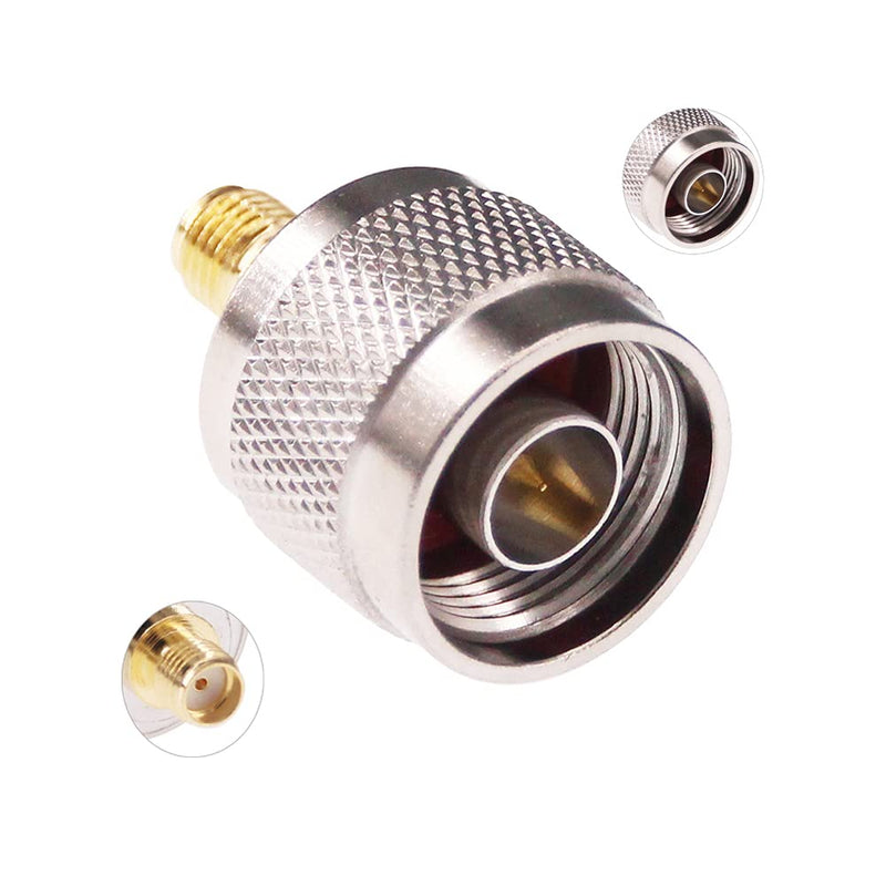 RFaha 2pcs N Male to SMA Female RF Coax Adapter N to SMA Coaxial Connector(F41-2)