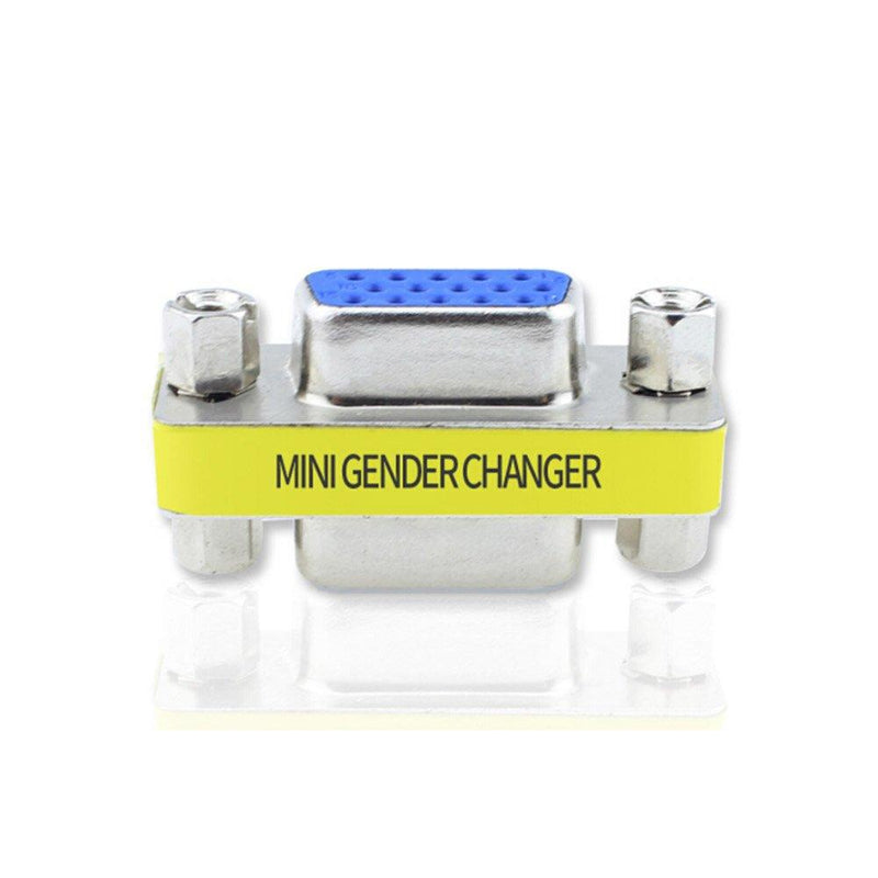 SVGA Connector, WOVTE DB HD New 15 VGA SVGA KVM Female to Female Gender Changer Adapter Coupler Pack of 2 2Packs