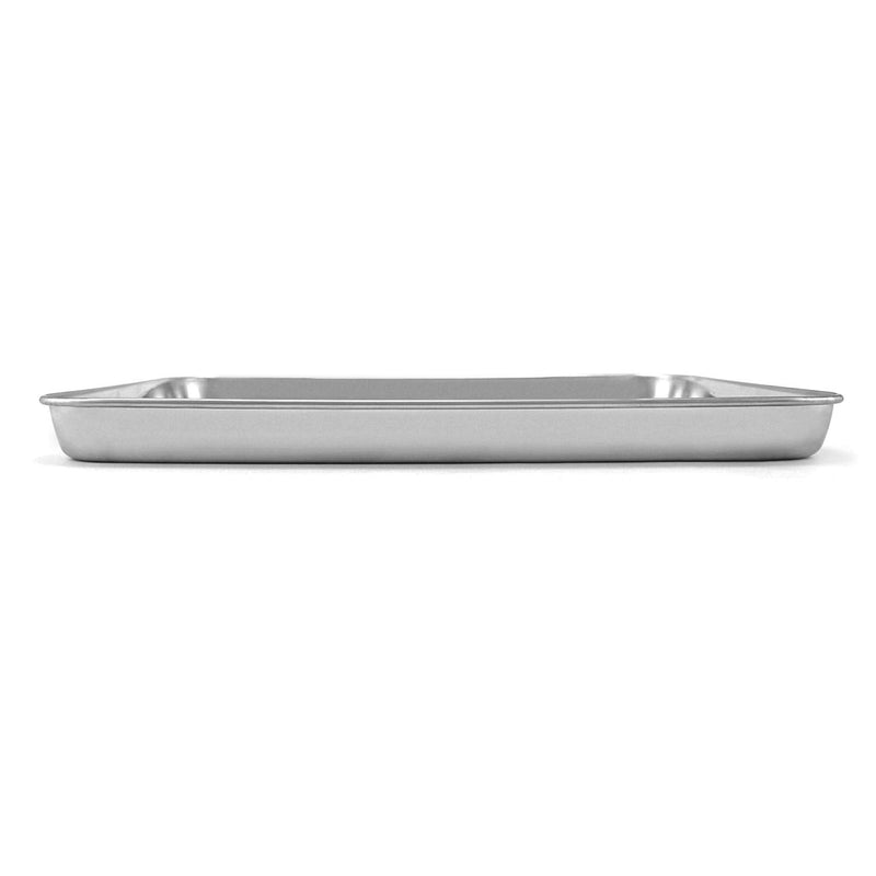 QWORK Stainless Steel Surgical Tray, Flat Bottom Tray, for Medical Instruments, Tattoo, Surgical Supplies, 12 3/16 x 9 7/16 x 1 inch, 1 Pack 12 3/16" x 9 7/16" x 1"