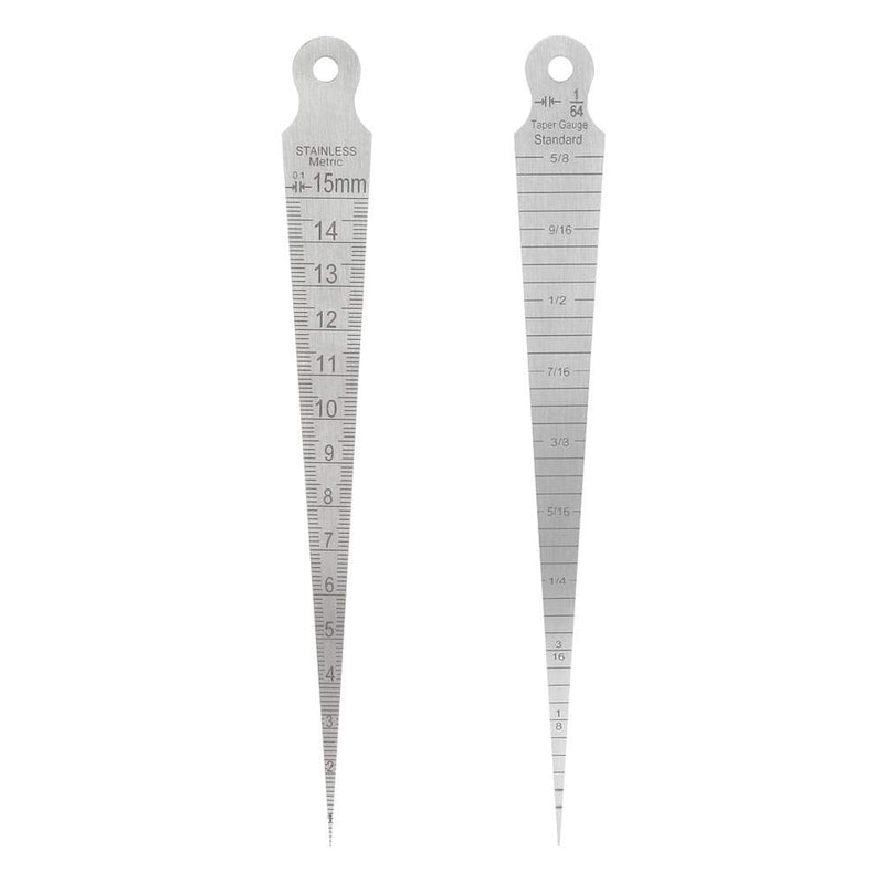 0-15mm 1pcs Stainless Steel Taper Feeler Gauge Ruler Hole Inspection Wedge Welding Rulers Hole Gap Measuring Tool