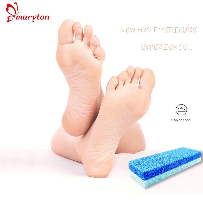 Maryton Foot Pumice Stone for Feet Hard Skin Callus Remover and Scrubber (Pack of 4) (Blue) Blue