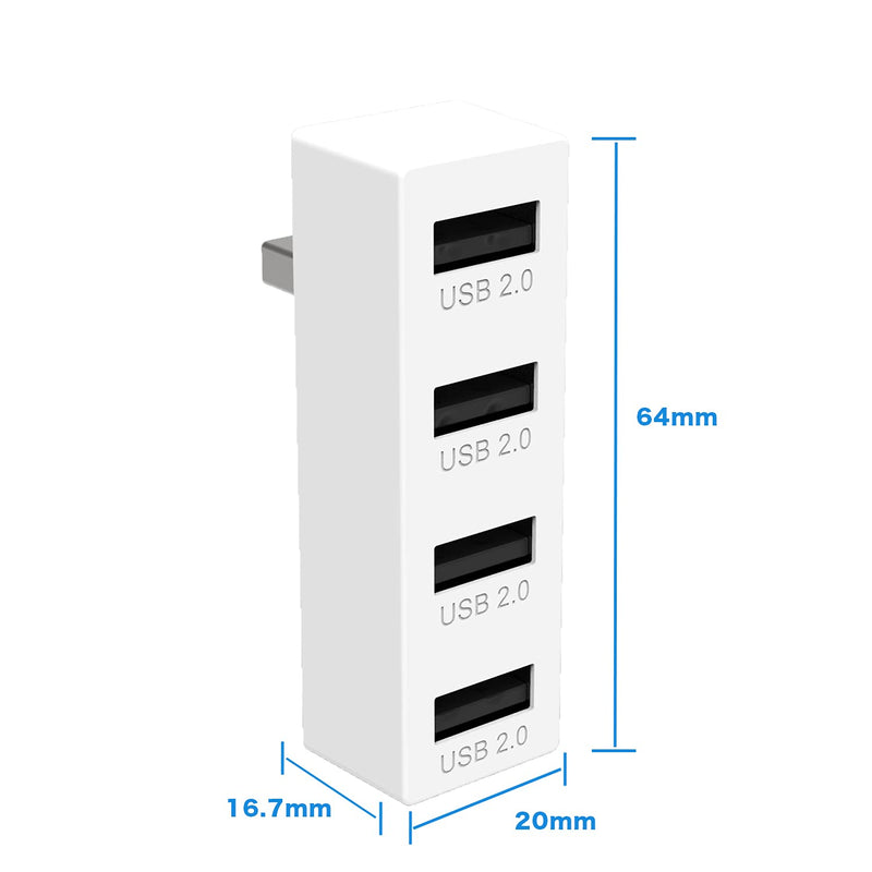 4 Ports USB Hub 2.0 for Xbox Series S, High Speed USB Hub Splitter Expansion Adapter Compatible with Xbox Series S Console