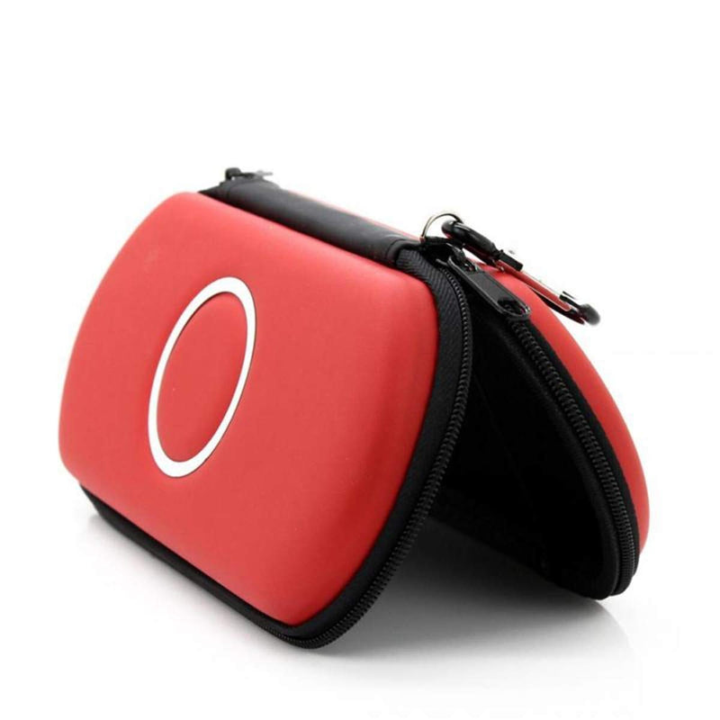 ELIATER PSP Carring Case Portable Travel Pouch Cover Zipper Bag Compatible for Sony PSP 1000 2000 3000 Game Console Red