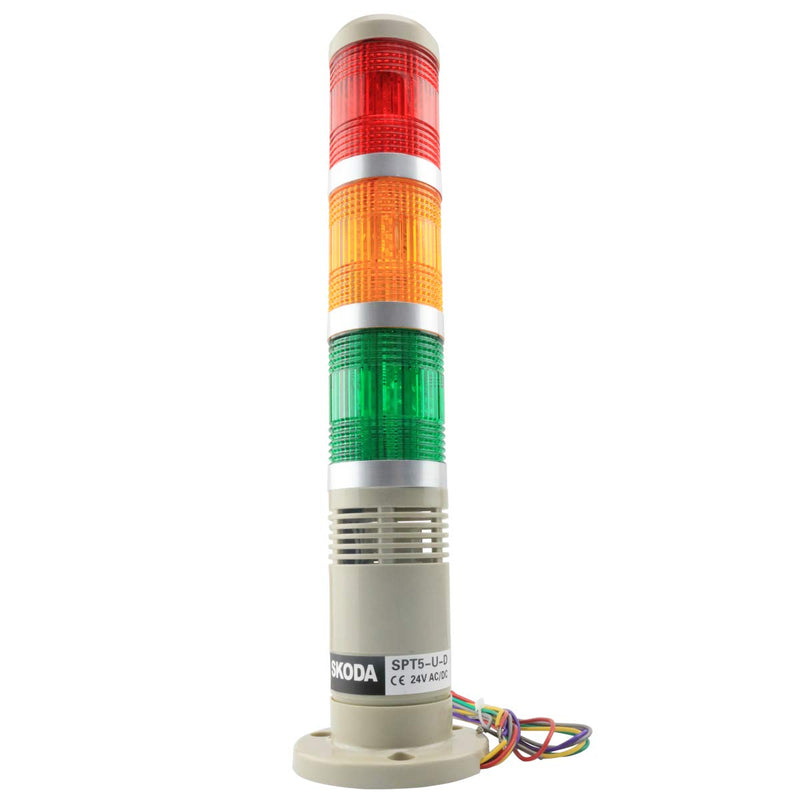 Nxtop DC 24V Industrial Signal Lights Continuously Lit Warning Lights Red Yellow Green