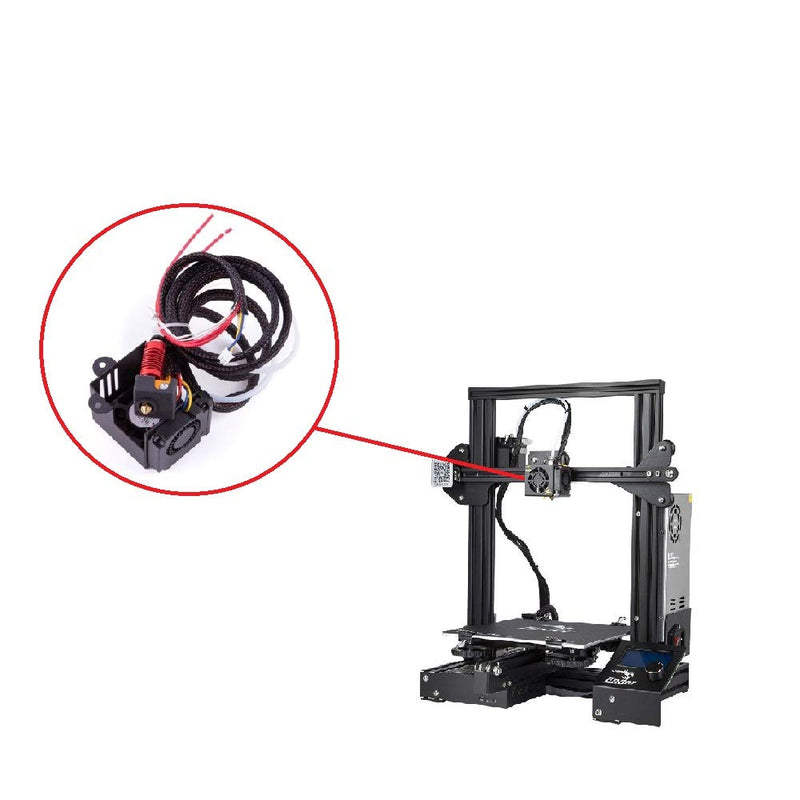 HICTOP Ender 3 Hotend Ender 3 Pro Hotend 24V 40W Full Assembled Extruder Kit Accessories with Silicone Cover for Ender 3, Ender 3 Pro 3D Printer