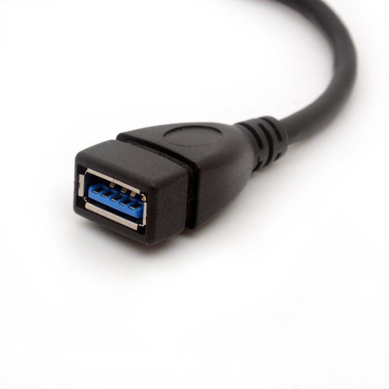 BSHTU USB 3.0 Extension Cable Angle 90 Degree Adapter Type A Male to Female High Speed Connection, Super Fast 5Gbps Data Transfer Sync Charger Lead (Left) LEFT