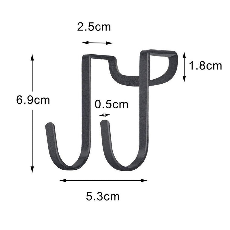 5 Pcs Over Door Hooks, Double S Shaped Cabinet Door Hook Stainless Steel Heavy Duty Hooks for Cabinet, Kitchen, Closet