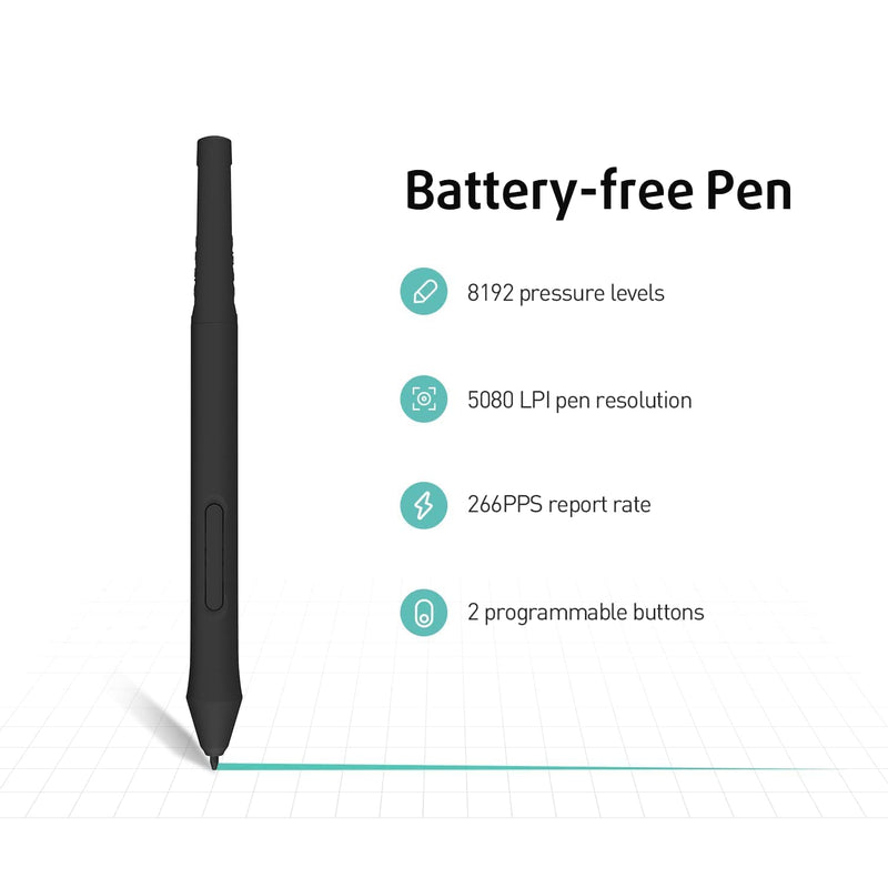 XENX X1-640 Ultra-thin Graphic Drawing Tablet 6x4 inch with 8192 Pressure Levels Battery-Free Pen for Digital Art, Design, E-learning/Online Classes, OSU Gaming, Compatible with Windows, Mac & Android