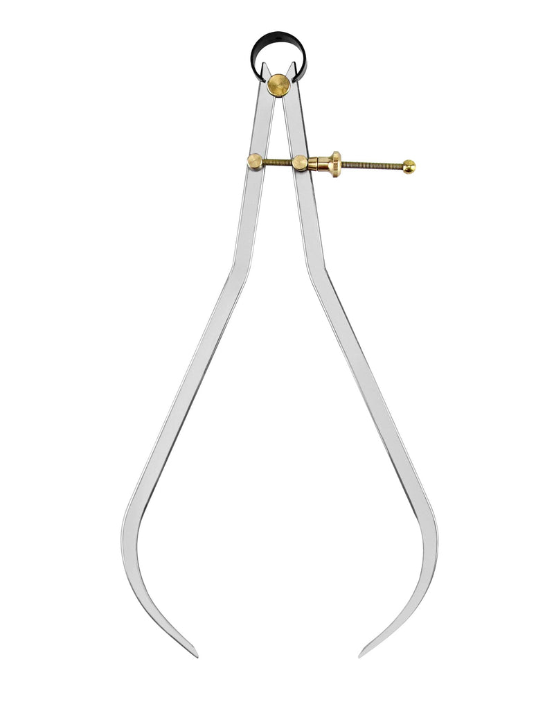 QWORK Outside Calipers, Precision Quick-Spring Nut Adjustment 12 Inch Jaw Capacity