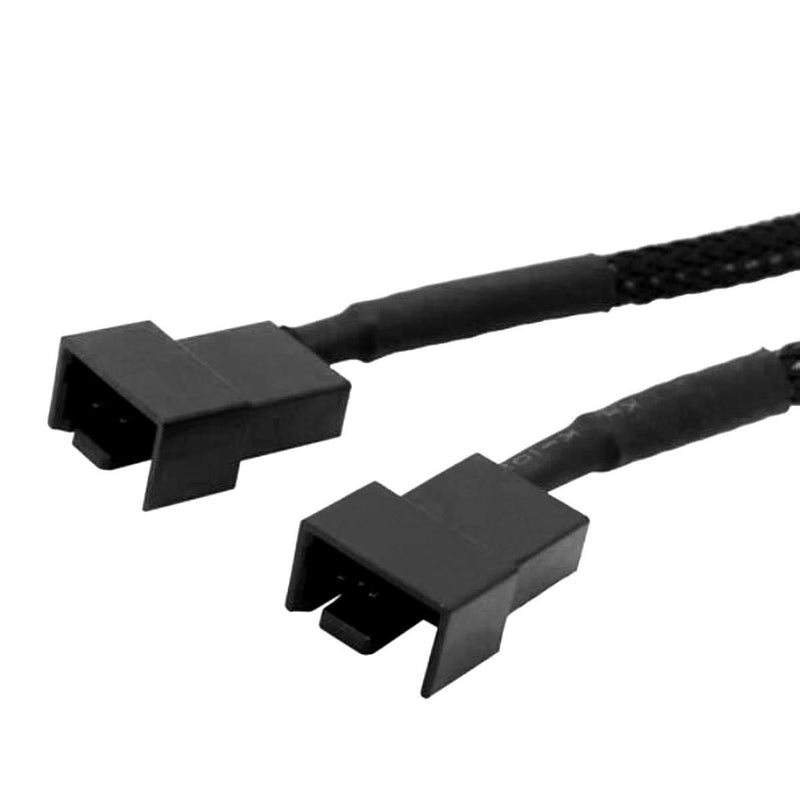 2 Pack 4-Pin Molex (Actual 2-Pin) to 2 x 3 Pin / 4 Pin PMW 12V PC Case Fan Power Adapter Cable, 3-Pin or 4-Pin (PWM Connector) to Molex Computer Cooler Cooling Fan Splitter Y Power Cable