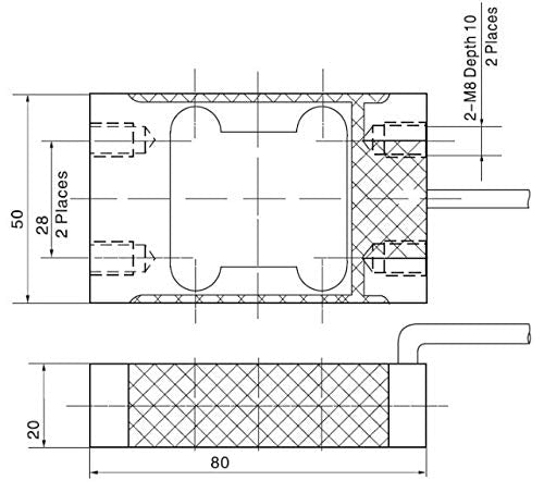 High Accuracy C3 Single Point Load Cell Platform Scale Force Sensor L6H5 6KG 8KG 10KG 15KG 20KG (8KG)