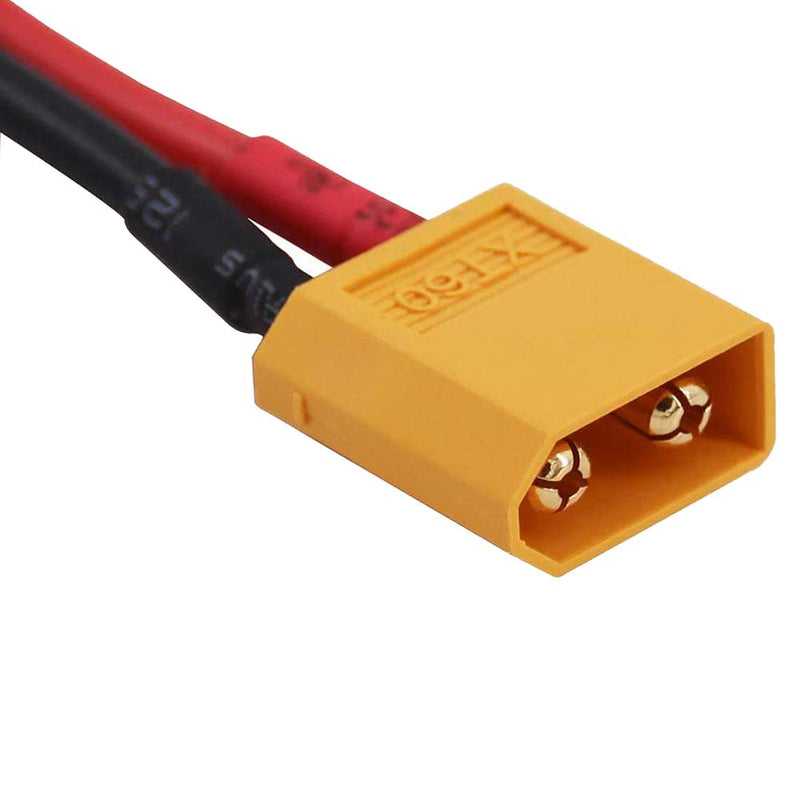 2 pcs XT60 Male Plug Connector to XT60 Female Plug Connector Adapter Extension with 30cm 14AWG Silicone Wire (xt60 Cable) xt60 cable