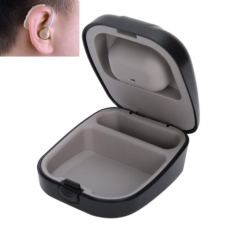 Hearing Aid Case Waterproof Portable Drop Resistance Hearing Aid Storage Box Portable Hearing Aid Box Hearing Aid Protective Box for Store Hearing Aids(black) black