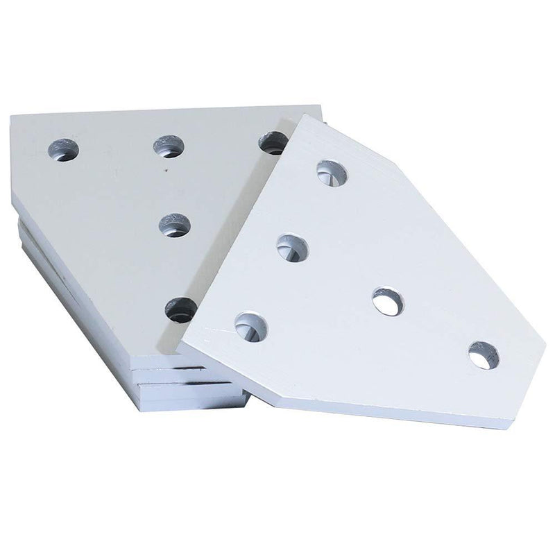 KOOTANS 10pcs/Set New 5 Hole 90 Degree Joint Board Plate with 50pcs M5 Screws 50pcs M5 T Nut Corner Angle Bracket Connection Joint Strip for Slot 6mm 2020 Aluminum Profile 3D Printer Frame 10sets 2020 with screws and nuts