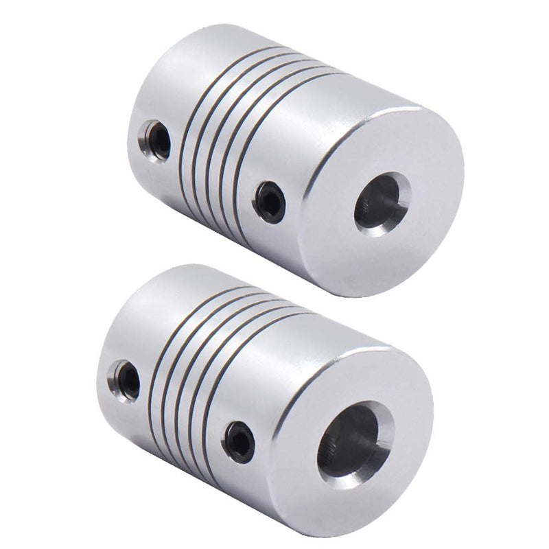 Saiper Flexible Couplings 5mm to 8mm (5pcs) Aluminum Alloy Joint Connector Compatible with NEMA 17 Stepper Motors, RepRap 3D Printer or CNC Machine, 3D Printer Accessories