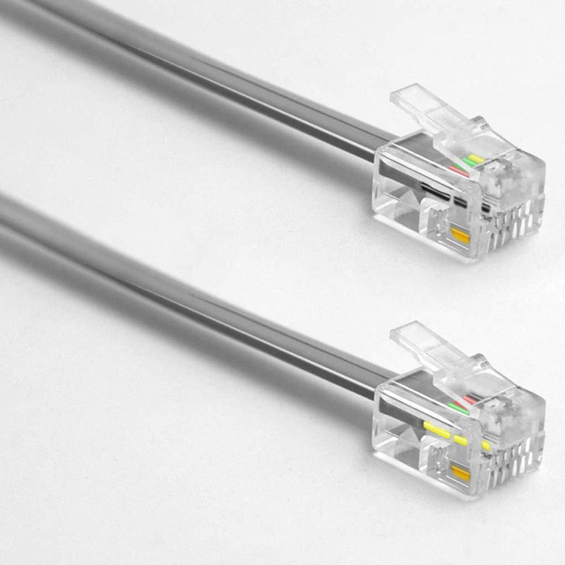 NECABLES (3 Pack) Phone Cord 3ft Telephone Cable RJ11 6P4C Male to Male for Landline and Fax - 3 Feet