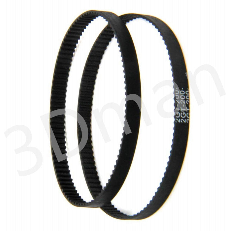3Dman 2Kit 2GT Synchronous Wheel 20&60 Teeth 8mm Bore Aluminum Timing Pulley with 2pcs Length 200mm Width 6mm Belt 60 Teeth 8mm bore