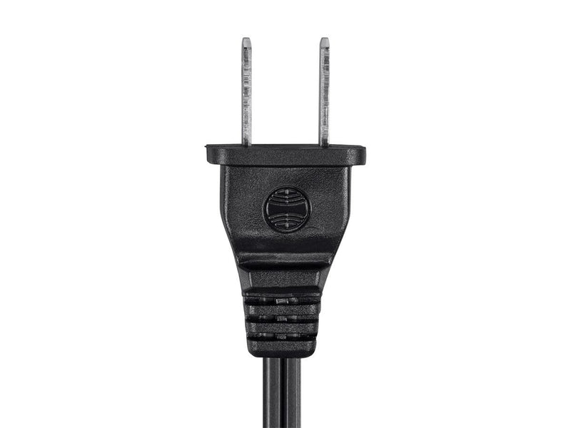 Monoprice AC Power Cord Cable - 3 Feet Without Polarized | 18AWG, 10A (NEMA 1-15P to IEC-320-C7) Black