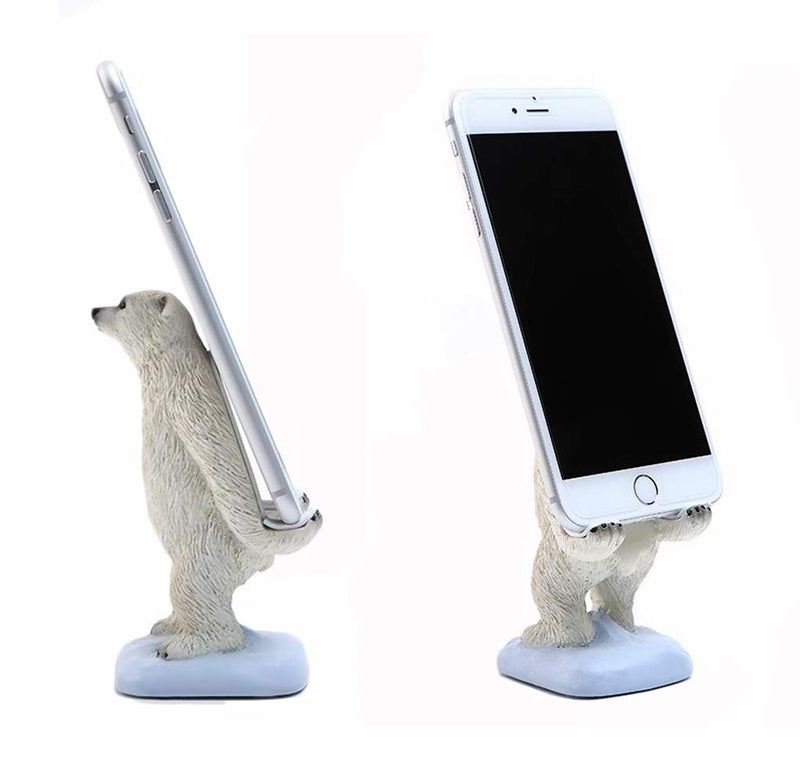 Cute Polar Bear Animals Cell Phone Stand for Desk Smartphone Mobile Phone Holder for iPhone Android Smartphone Holder Desk Decorations