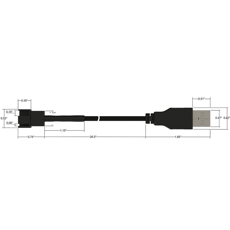 LINKUP - (2 Packs) USB to 3/4-P PWM 5Vâ”ƒCPU/Case Fan Sleeved Power Cable Adapterâ”ƒUSB 2.0, 3.0, 3.1 USB Fan Power (2 Packs)