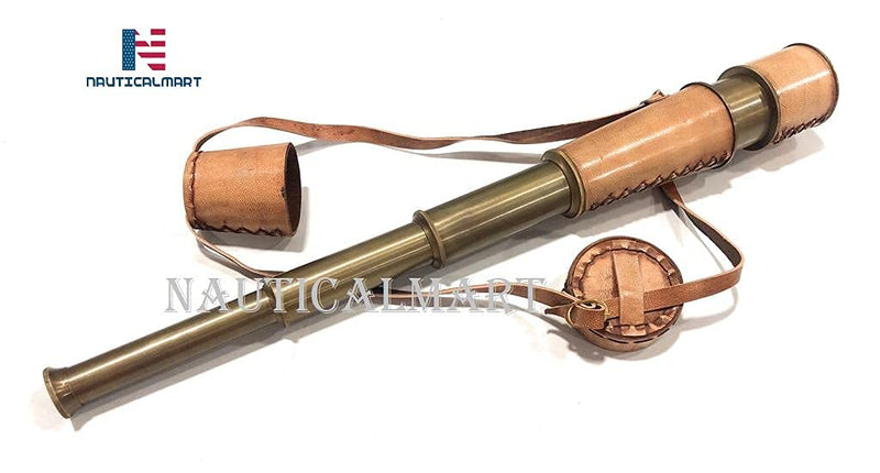 NauticalMart Brass Nautical Antique Telescope - 18 inches Long