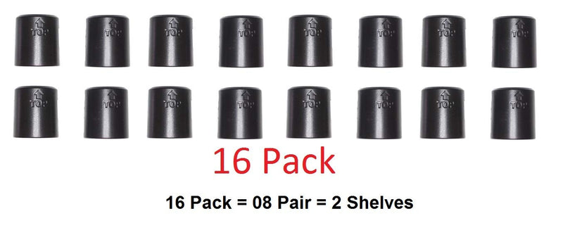 JSP Manufacturing 1" Diameter Post Wire Shelf Clips Shelving Split Sleeves Lock Metal Rack Locking Plastic Pick A Pack Wholesale Bulk 8 Pairs (16 Pack) 16