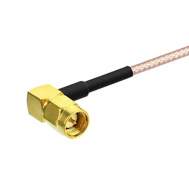 Bingfu SMA Female Bulkhead Mount to SMA Male Right Angle RG316 Antenna Extension Cable 12 inch 30cm 2-Pack Compatible with 4G LTE Router Cellular RTL SDR Receiver 12 inch / 30cm Right Angle