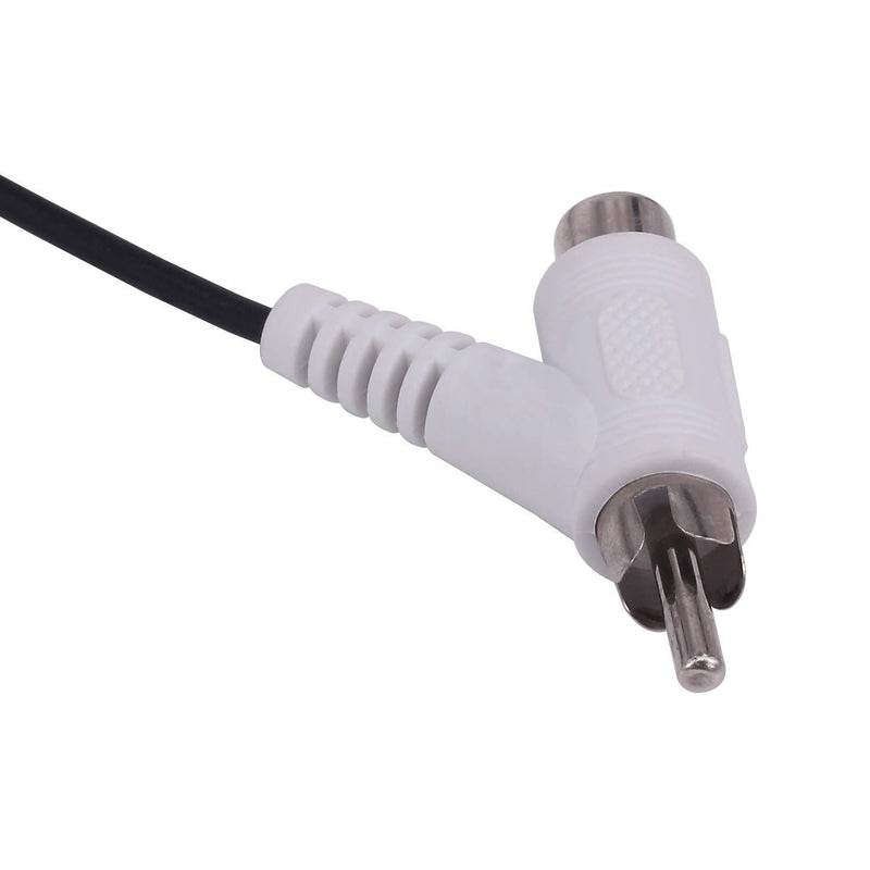 Yeworth RCA Audio Piggyback Extender Cable, 5Ft 2 RCA Male to 2 RCA Male + RCA Female Piggyback Extension Audio Video AV Adapter Cord