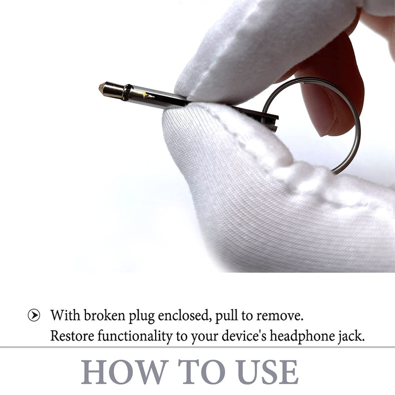 Metal Tube Headphone Plug Extraction Tool- Headphone Tip Removal Tool,Remove Broken Headphone Plug from Headphone Jack of Mobile Devices