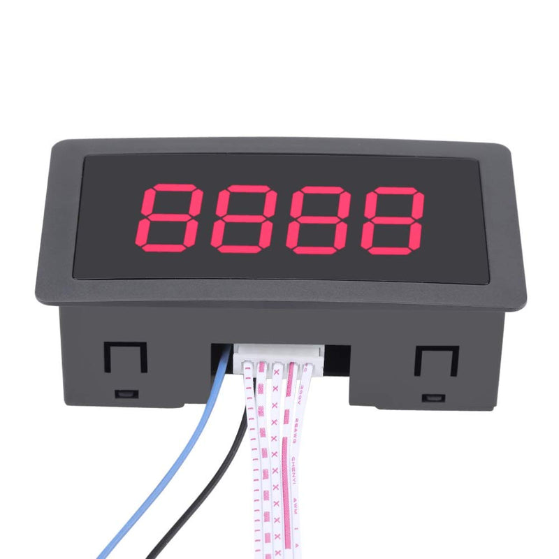 Pulse Counter-Samfox Electronic Counter Display, LED 4-digital 0-9999 Up/Down Digital Counter - Panel Counter DC 8-24V 30mA (Color : Red)