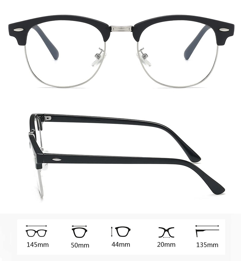 Tanlys 2 Pack Blue Light Blocking Glasses for Computer Eye Strain [Dry Eye & Sour Eye], Anti UV Reduce Headache Stylish 007-Black Clear