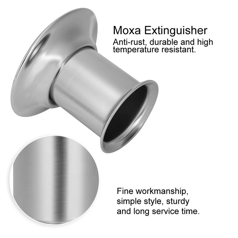 Stainless Steel Moxa Stick Extinguisher, Multi-Specification Optional Moxibustion Roll Extinguisher with Ash Collector Tray Dish Stable Base (4CM) 4CM