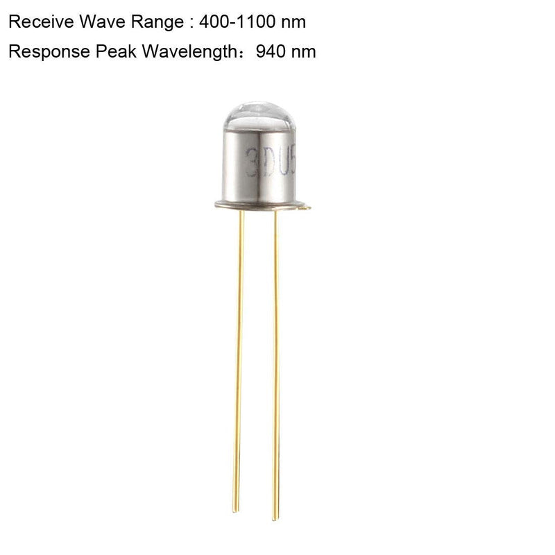 uxcell 3pcs Photosensitive Diode Photodiodes Light Sensitive Sensors,5mm Round Head Receiver Diode