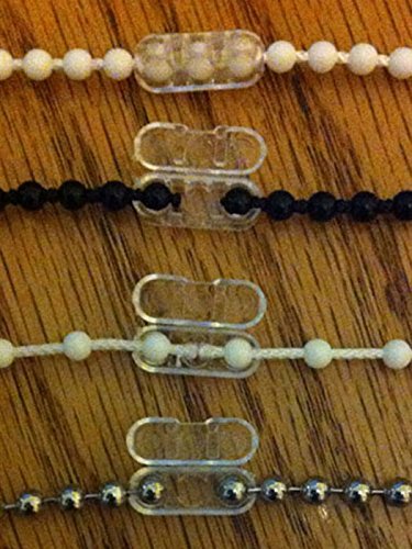10 QTY: RollEase Clear Plastic Chain Connector for #10 or #6 Beaded Chain for Roller Shades