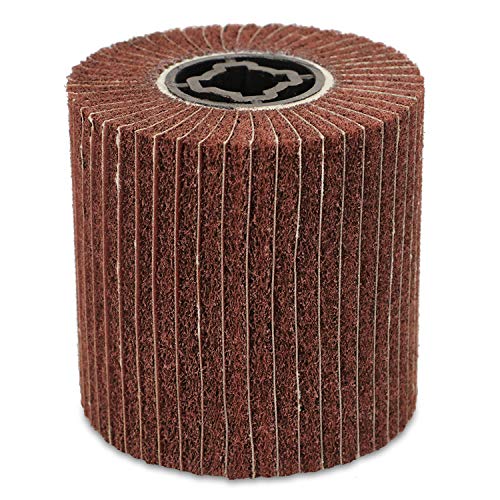 BHA Interleaf Flap Wheel Abrasive Drum, 4" x 4" with 3/4" Quad Keyway (80 Grit) 80 Grit