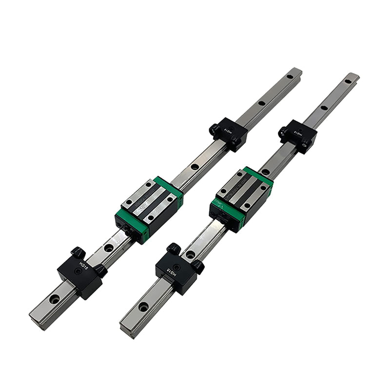 Mssoomm Anti-Collision Block Stopper for HG15 15mm Rail, Linear Guide Rail Fixed Slider Bearing Block Ring, Positioning Block, Side Lock Buckle, Anti-Dropping, 2Pcs with 2Pcs Handle