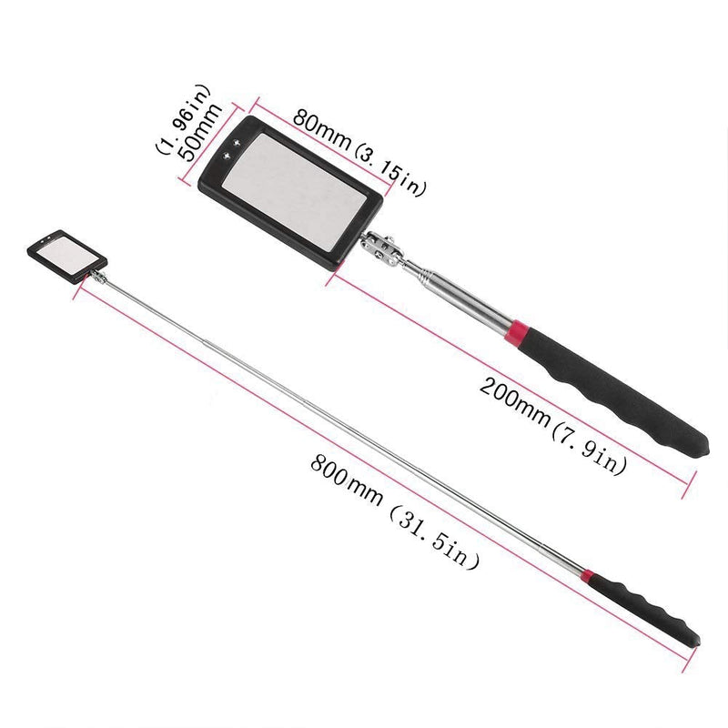 Telescoping Inspection Mirror,Telescoping Flexible Inspection Mirror 360 Swivel，car Inspection Mirror .Mechanics Mirror on a Stick，Diabetic Mirror for feet