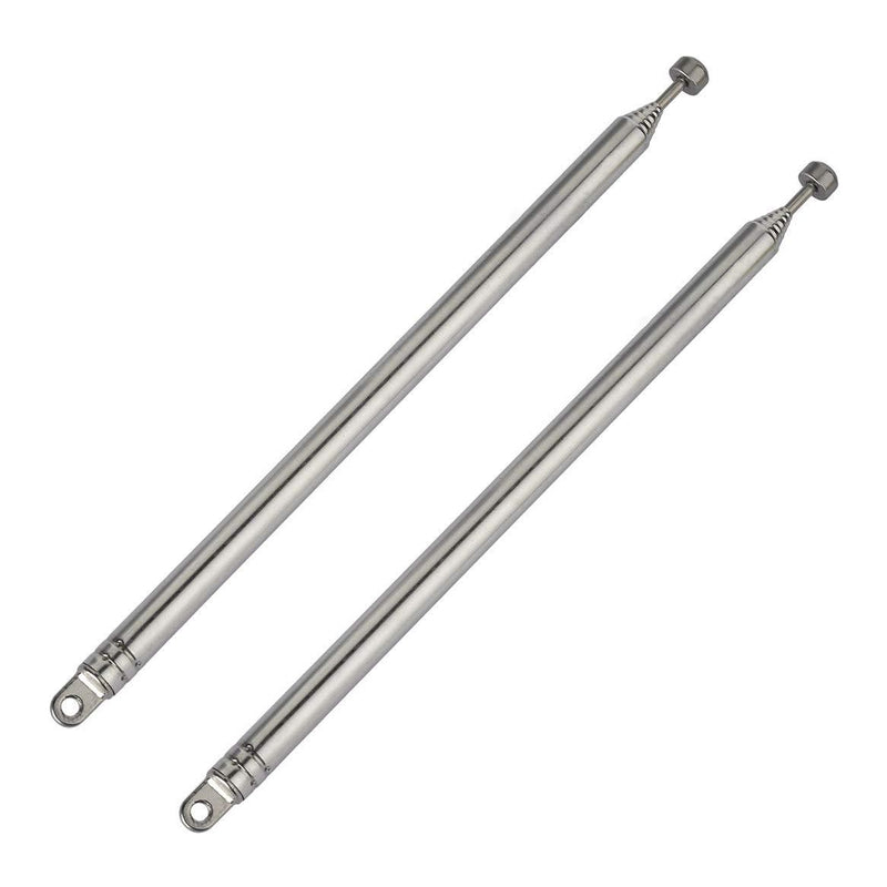 Bingfu 7 Sections Telescopic 74cm AM FM Antenna Portable Radio Antenna Replacement (2-Pack) Compatible with Indoor Portable Radio Home Stereo Receiver AV Audio Vedio Home Theater Receiver TV Tuner Telescopic Antenna