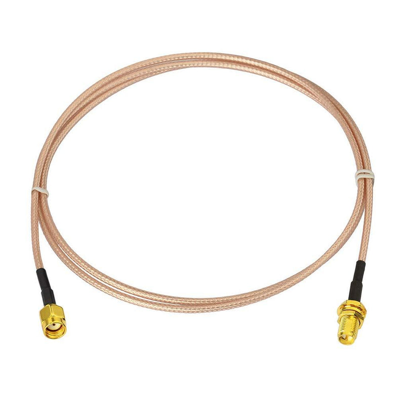Bingfu WiFi Antenna Extension Cable (2-Pack) RP-SMA Male to RP-SMA Female Bulkhead Mount RG316 Cale 1m 3 feet for WiFi Router Security IP Camera Wireless Mini PCI Express PCIE Network Card Adapter 39 inch / 1m