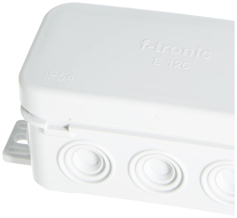 f-tronic 7340141 wet room junction box IP54, 85 x 44 x 40 mm, gray, E126, contents: 10, piece